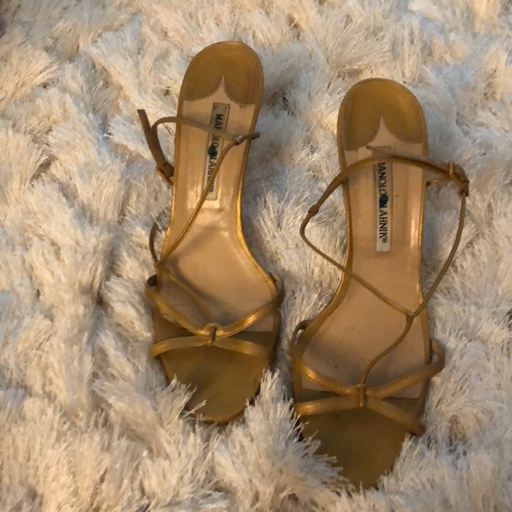 Gold stilettos!